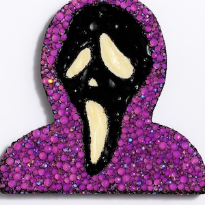 Ghostface Car Freshie | Glitter Scented Air Freshener | Horror Halloween Decor | Spooky Gift | Multiple Scents & Colors Available