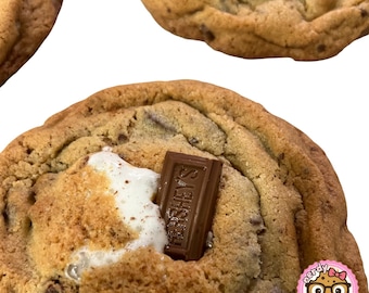 S'mores Cookie with Hershey Chocolate & Marshmallow Center, Graham Cracker Base