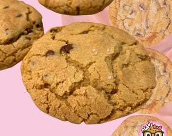 Stuffed Salted Caramel Cookies, Gooey Caramel, Chewy, Crispy Edges, Sea Salt Sprinkle