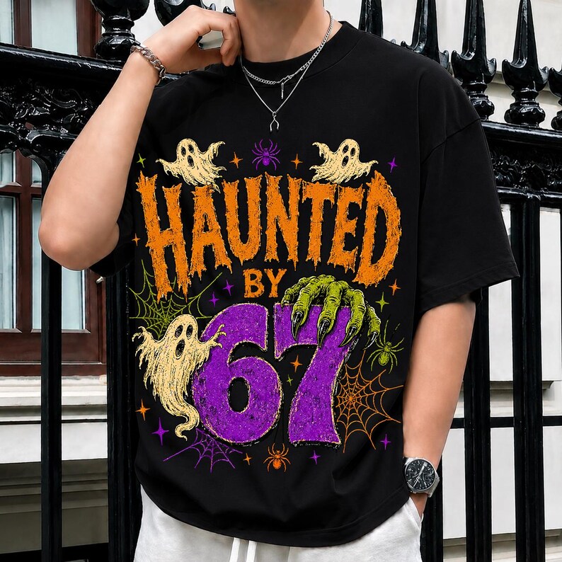 Haunted by 67 Halloween Ghost Claw Shirt Graphic (digital Download) - Etsy