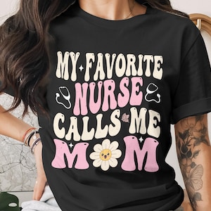 Nurse Mom PNG: T-Shirt Design, Sublimation (Digital Download, SVG, PDF