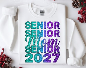 Senior Mom PNG, Class of 2027 Graduation Design (Digital Download)