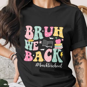 Retro Teacher SVG: Bruh We Back - Back To School PNG (Digital Download)