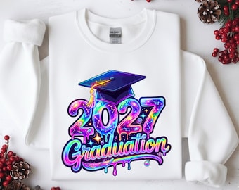 Design de grafite para chapéu de formatura do Ensino Médio de 2027 (Download digital)