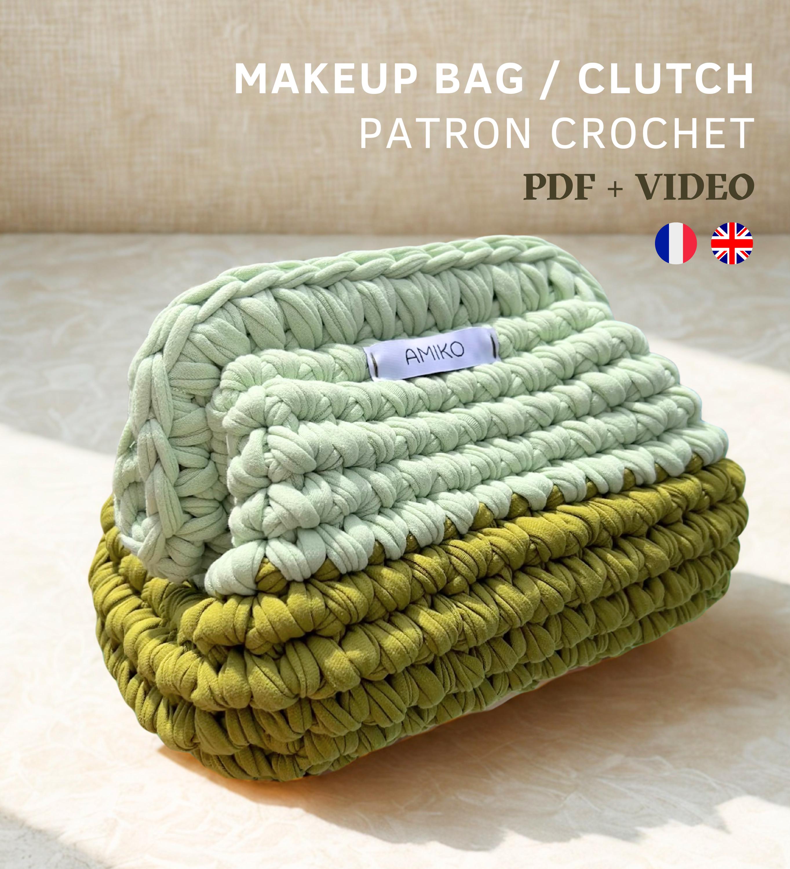 Ythuil Häkel-Make-up-Tasche Style 04 – 4 Stück, Ca. 26x24 Cm, Aus Wasserfestem Canvas