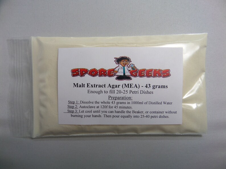Malt Extract Agar MEA Quick Dissolve Nutrient Powder Mix Etsy