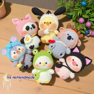 Gehäkelte Tier Schlüsselanhänger: Mollige Plüsch Amigurumi Rucksack Anhänger