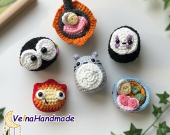 Anime Crochet Keychain, Susuwatari Amigurumi Doll, Handmade Bag Charm, Anime Lover Gifts, Cute Cat Plush Toys, Gift For Girl, Movie Inspired