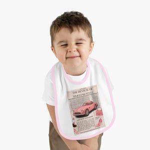 Stylish Baby Bib, Cute Baby Accessories, Infant Gift, Unique Bib for Baby Shower, Fashionable Feeding Bib