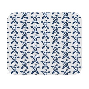 Nautical Floral Mouse Pad, Cute Desk Accessory, Home Office Gift, Coastal Decor, Stationery Lover&#39;s Gift