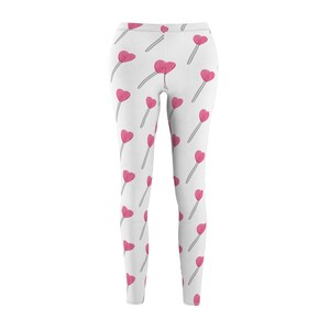 Leggings casuales con estampado de corazones para mujer, ropa deportiva de moda, ropa de estar por casa bonita, regalo de San Valentín, ropa deportiva, comodidad para el día a día.