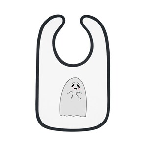 Ghostly Baby Bib - Cute Halloween Baby Shower Gift, Infant Feeding Bib, Baby Accessories, Fun Ghost Design, Parenting Essentials