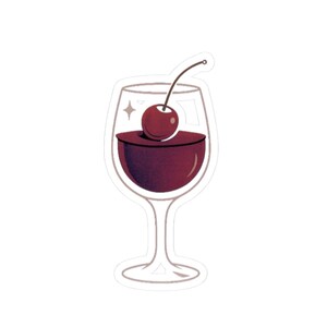 Charming Wine Glass Kiss-Cut Stickers | Perfect for Parties, Gifts, Journals, and Decor