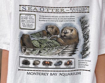 Sea Otter Shirt, Otter Shirt, Monterey Bay Otter Shirt, Vintage Otter Shirt, Coastal Aesthetic Tee, Otter Lover Gifts