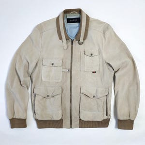 GUCCI © Luxury Casual Bomber Leather Jacket. Made in Italy