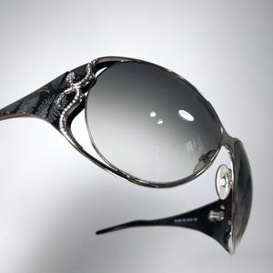 ROBERTO CAVALLI © Tiro 386S Sunglasses. Y2K Italian Luxury Wrap Frame