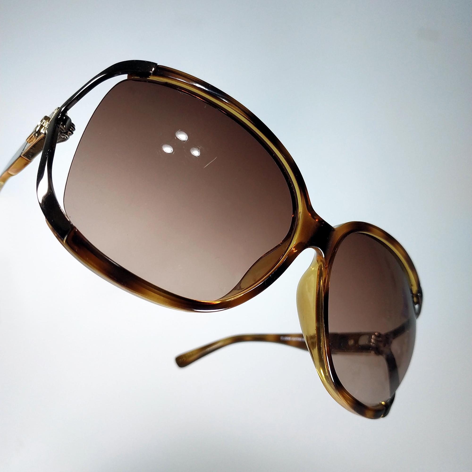LOEWE © SLW706G Vintage Tortoiseshell Acetate Oversized Sunglasses 