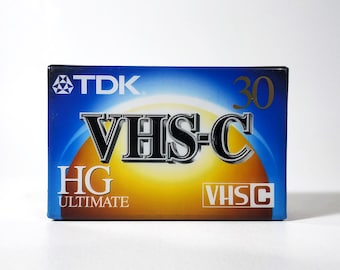 Cinta TDK VHS-C HG Ultimate tc-30 – Cinta vintage sellada fabricada en Japón