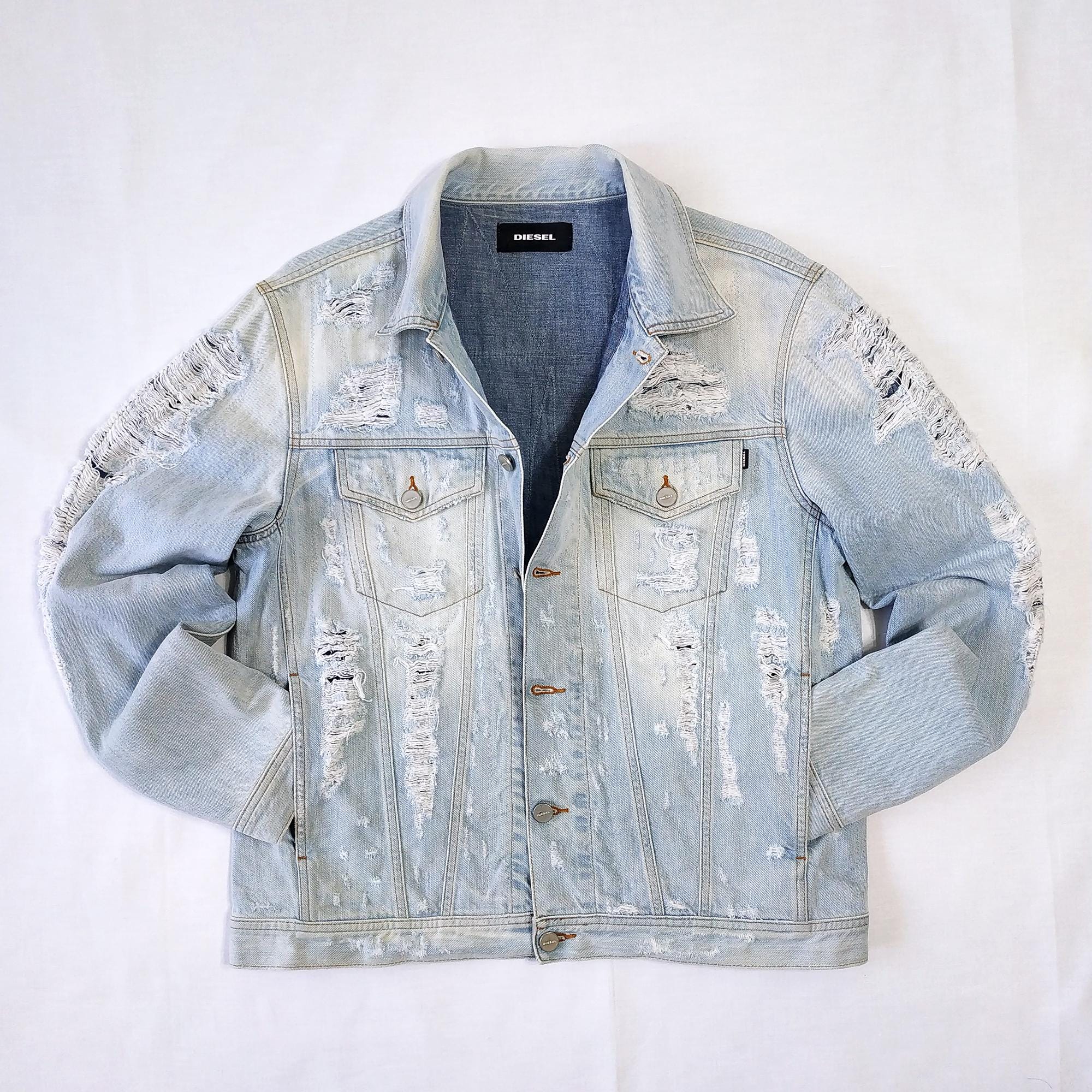 DIESEL © ヴィンテージ ダメージ加工 デニムジャケット – 100