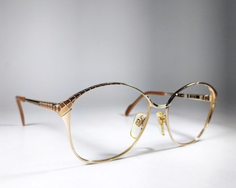 Montura de gafas METZLER chapada en oro. Montura vintage de los años 80, fabricada en Alemania.