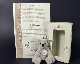 Steiff Club 2004 Teddy Bear Light Blue Miniature Annual Loyalty