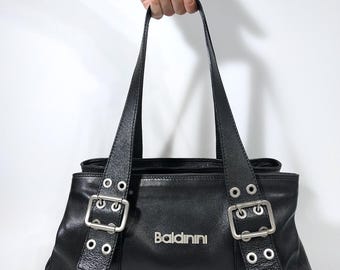BALDININI © Authentic Vintage Women's Leather Handbag. Made in