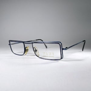 TAXI - 264 By Casanova. Ultramarine - Metallic Eyewear. Glasses Frame 90-s. Made in Italy