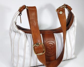 Marino Orlandi © Borsa a tracolla in pelle vintage anni '90 – Designer italiano, Made in Italy