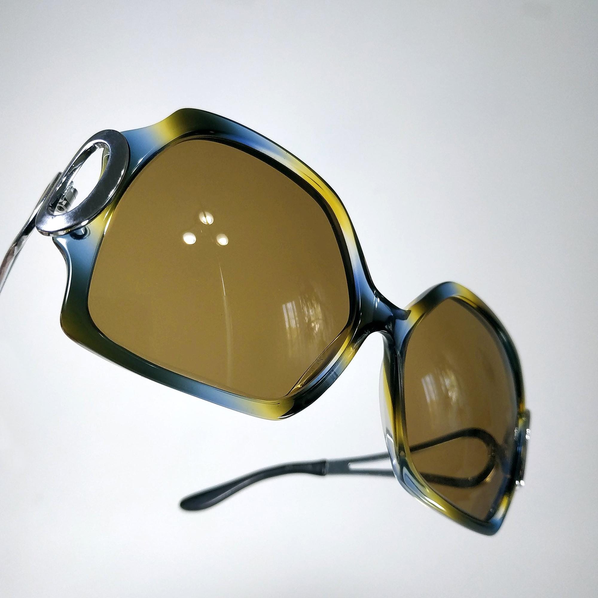 Rodenstock Valbella Sunglasses Vintage Oversized Round Yellow Orange Ombre Frame Rodenstock 1970s Vintage Sunglasses for sale | eBay main image 3