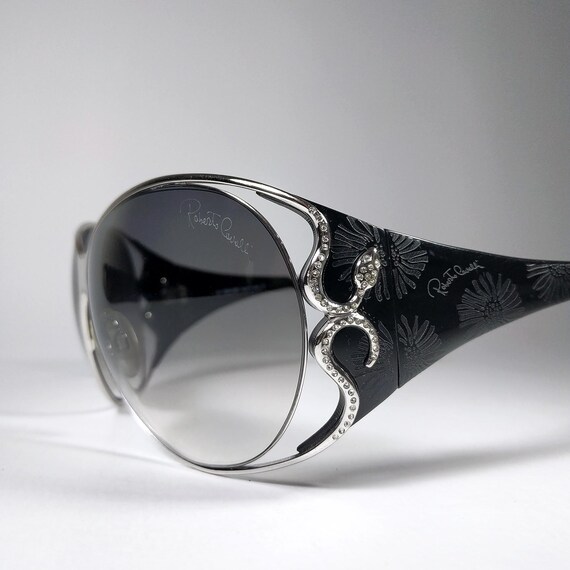 ROBERTO CAVALLI © Tiro 386S Sunglasses. Y2K Italian Luxury Wrap 