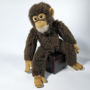 STEIFF © Jocko Monkey. Vintage Mohair Toy by Steiff. 60s. Made in Germany
