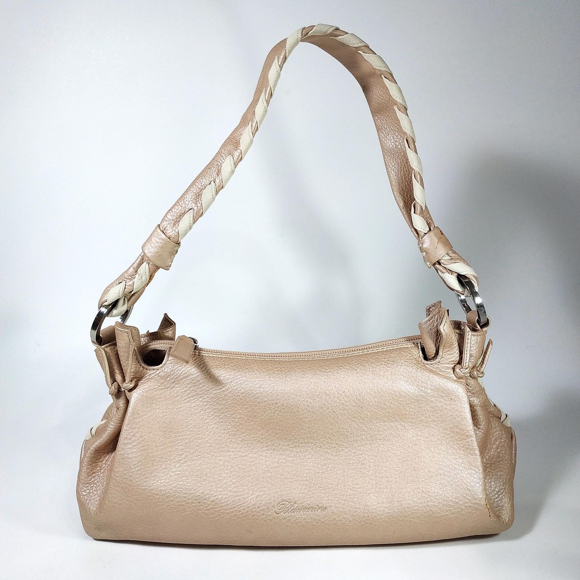 バッグ vintage BLUMARINE ANNA MOLINARI bag y2k BLUMARINE Vintage Leather Shoulder Bag Italian Avant Garde Chic