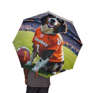 Vibrant Dog-Themed Umbrella, Foldable Umbrella for Pet Lovers, Sports Event Essential, Gift for Dog Owners, Rainy Day Accessory