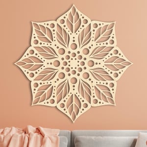 Large Mandala Wall Art, Geometric Wooden Wall Decor, Living Room decorations, Boho Home Accent