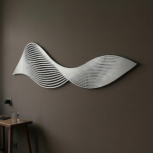 Minimalistische abstrakte Wandkunst | Holzskulptur | Zeitgenössische Wanddekoration