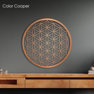 Flower of Life Wall Art, Wooden Sacred Geometry Decor, Yoga wall art, Spirutal