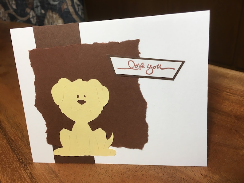 choose design Doggy designed love you card