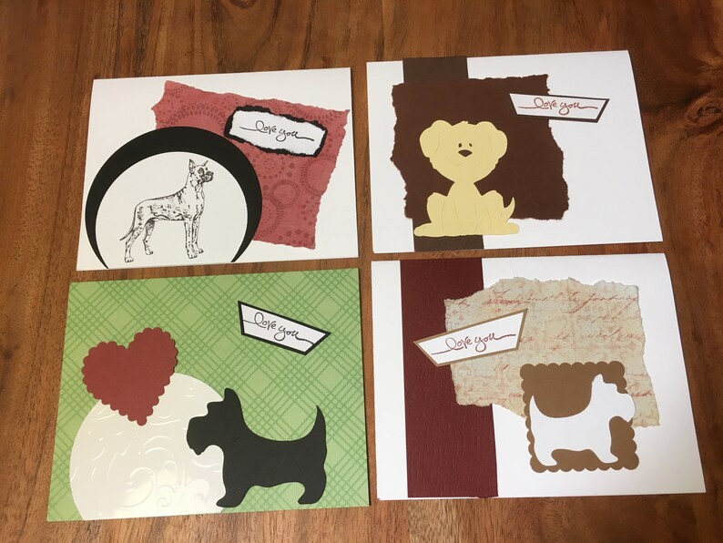 choose design Doggy designed love you card