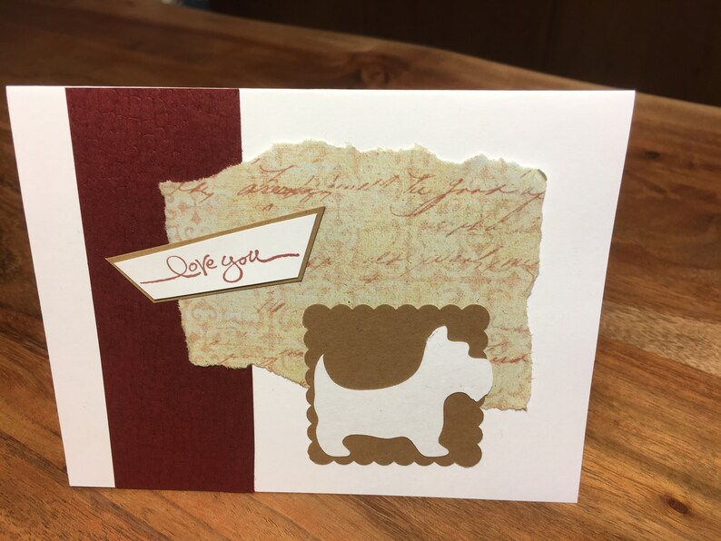 choose design Doggy designed love you card