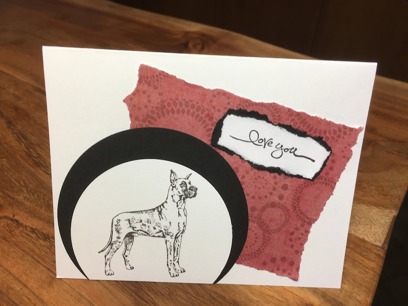 choose design Doggy designed love you card