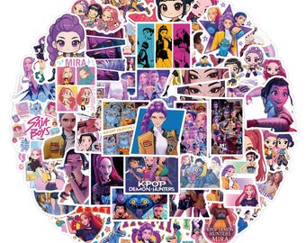 60 Stück Anime Sticker Set - Wasserdichte Kpop Demon Hunter Aufkleber