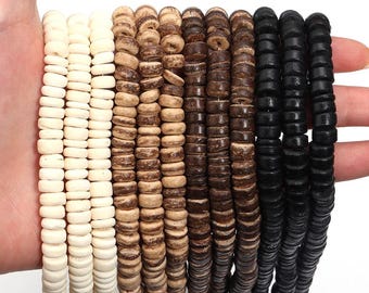 Colorful Coconut Shell Round Beads | Natural Wood Jewelry Making Supplies