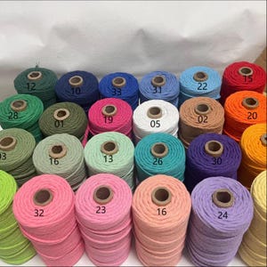 3mm Cotton Macrame Cord | 100m Natural Twisted Rope | Macrame Yarn for Wall Hangings, Plant Hangers & DIY Fiber Crafts
