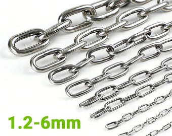 304 Stainless Steel Chain | Rust-Resistant Welded Metal Chain | 1–5 Meter (39.4–196.9 Inch) Heavy Duty Chain | DIY Hanging & Utility Project