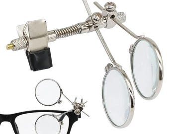 10X Clip-On Jeweler Magnifier | Double Lens, Rotating Eye Loupe (25mm)