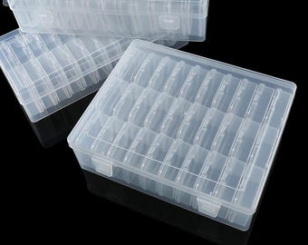 Clear Bead Organizer Boxes | Hinged Lid Craft Supply Storage (12/24/30 Pcs)