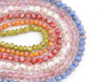 Colorful Lampwork Glass Beads | 10pc Round Beads 8mm 10mm 12mm | Bracelet & Jewelry Making Supplies