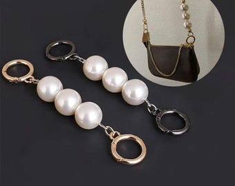 Pearl Bag Chain | Gold & Silver Tone Purse Strap Extender (DIY Accessory)