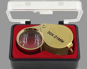 30x Magnifying Loupe | 21mm Jewelry Inspection Tool (Pocket Case)