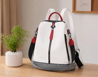 Convertible Leather Mom Backpack Purse | Stylish Travel Handbag for Women